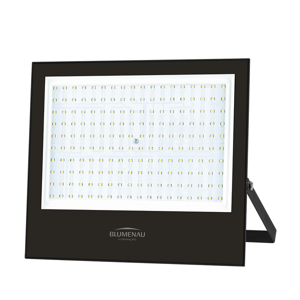 Refletor LED Play 200W IP66 Alum Quad 240mm Bivolt 6.500K - Preto