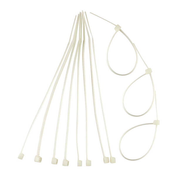 ABRACADEIRA DE NYLON 4,8X400mm C/100 Pcs branca