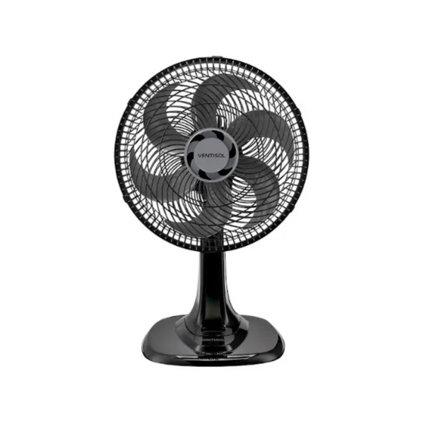 Ventilador de mesa 30CM TURBO Preto 52W 6Pás - VENTISOL