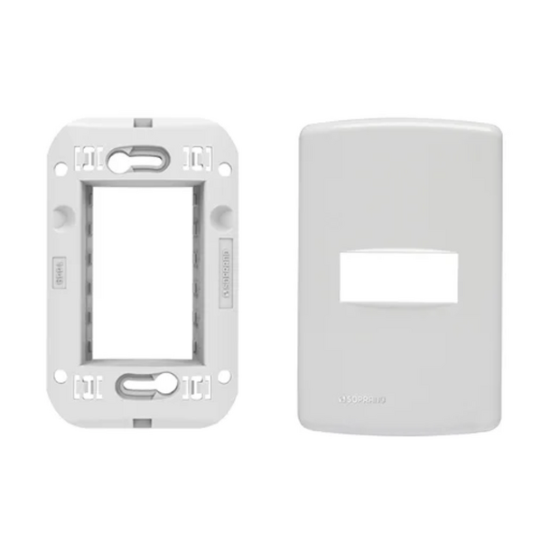 Conjunto para 1 Módulo + Suporte Branco DUP