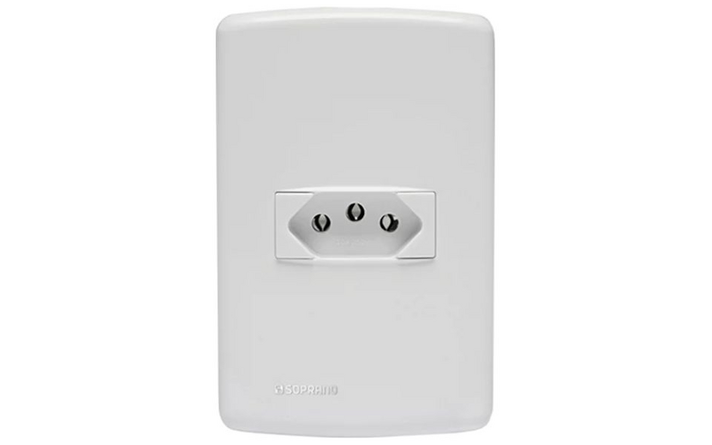 Conjunto 1 Tomada 2P+T 10A 250V~ 4X2 Branco DUP