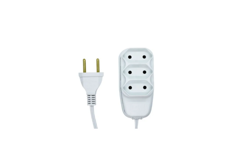 Extensão elétrica com 2,5m 10A 250V~ Máx - Branco