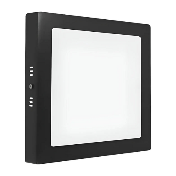 Luminária SOBREPOR quadrada preta BACKSTAGE LED 18W AUTOVOLT 6500K 210X210X27 1620LM