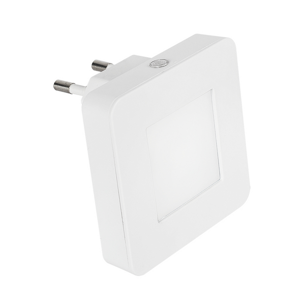 Luz Noturna Lisa ABS Quad. - 0,5W Bi-Volt LED 3.000K 