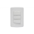 Conjunto 3 Interruptor SIMPLES 10A 250V Branco DUP