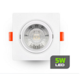 SPOT DE EMBUTIR QUADRADO BRANCO LED 5W 4000K AUTOVOLT